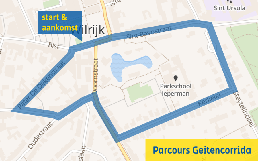 Bist - Sint-Bavostraat - Steytelincklei - Kerkelei - Doornstraat - Oudestraat - Boekstraat - Pater De Dekenstraat Bist - Sint-Bavostraat - Steytelincklei - Kerkelei - Doornstraat - Oudestraat - Boekstraat - Pater De Dekenstraat